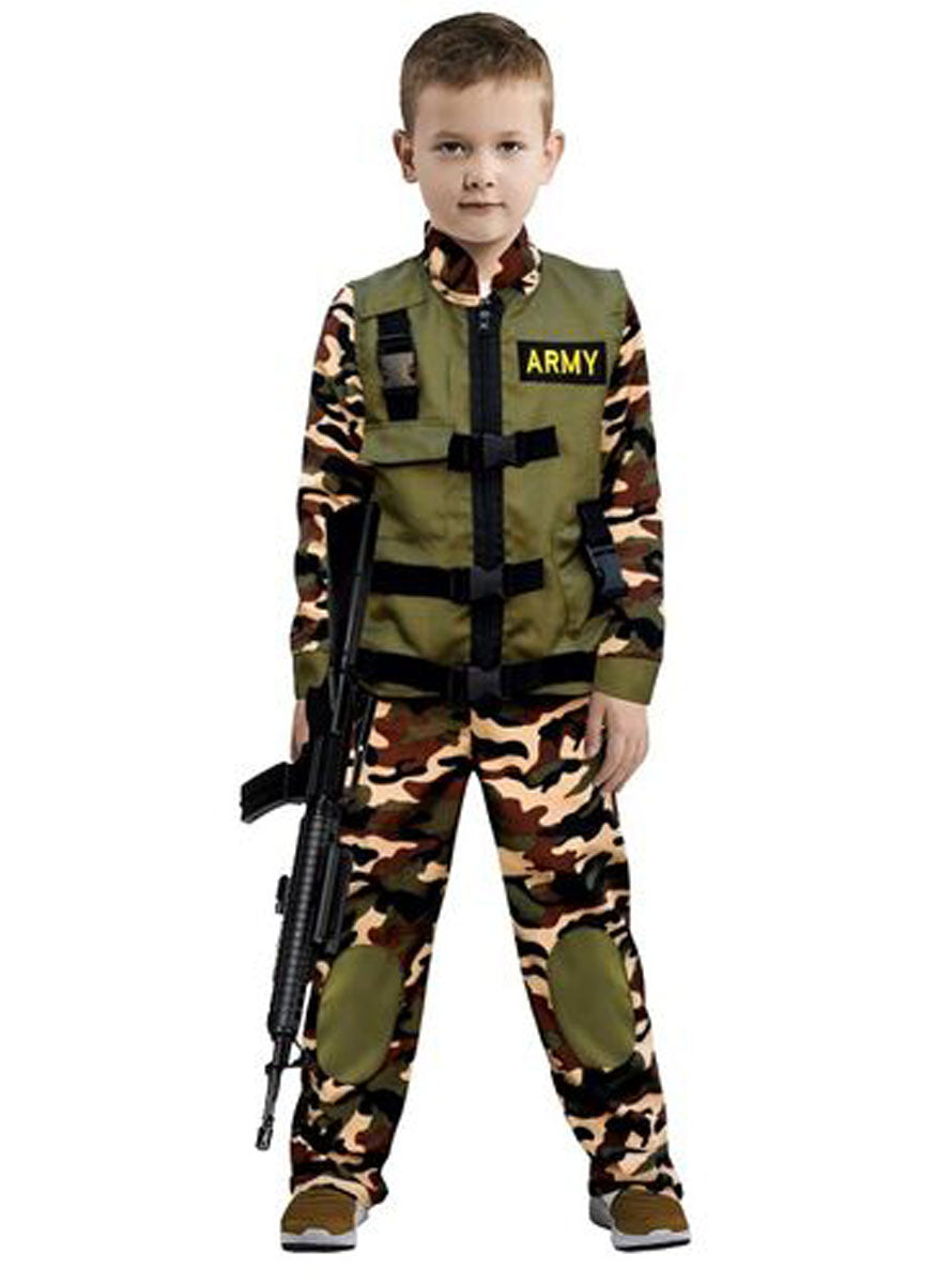 Teen Boys Camo Army Soldier Costume