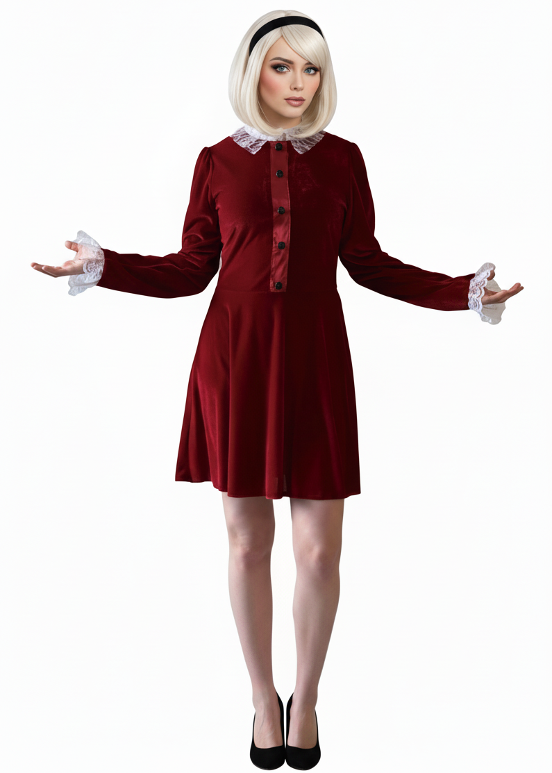 Women's Red Sabrina Teenage Witch Costume - main image