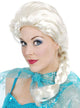 Platinum Blonde Queen Elsa Women's Side Braid Costume Wig