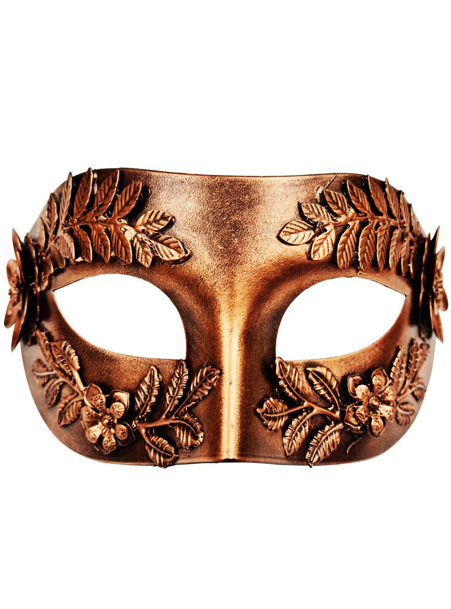 Copper Leaf Masquerade Mask for Adults