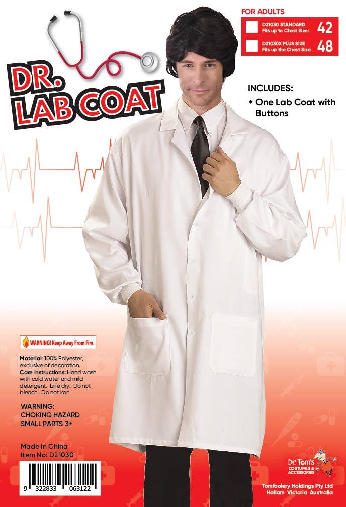 White Lab Incostume White Lab Coat Adults Costume | Adults Doctor Coat Dress Up Costume