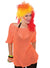 Womens Neon Orange Fishnet 80s Crop Top