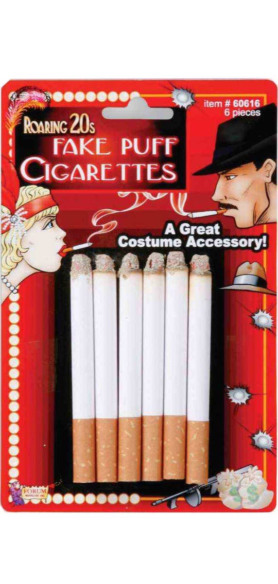 Roaring 20's Novelty Fake Cigarettes Costume Accessory Pack of 6