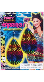 Women's 1980's Multicoloured Earrings 80s Costume Accessory - Main Image
