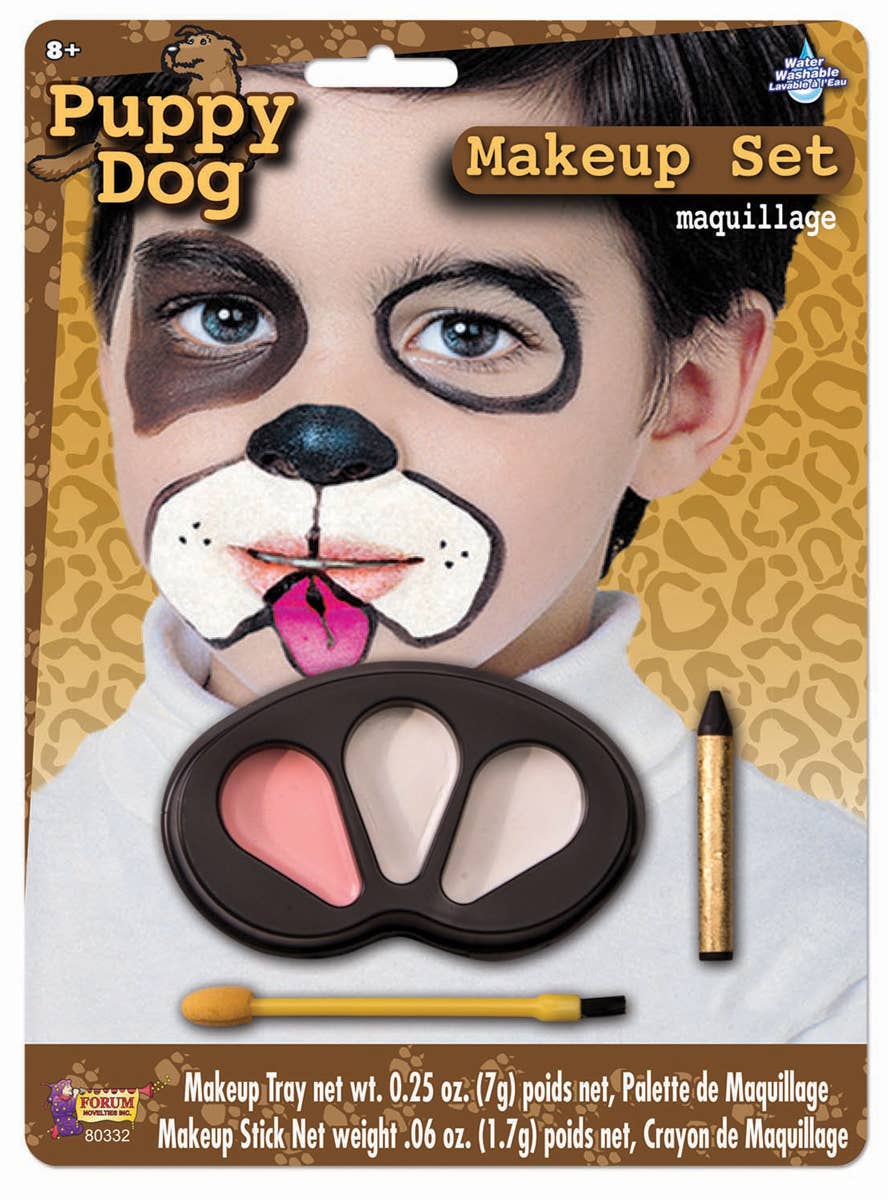 Puppy Dog Costume Makeup Set | Dog Face Paint Palette with Brushes