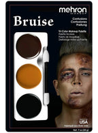 Mehron 3 Colour Bruise Makeup Palette Halloween Special Effects