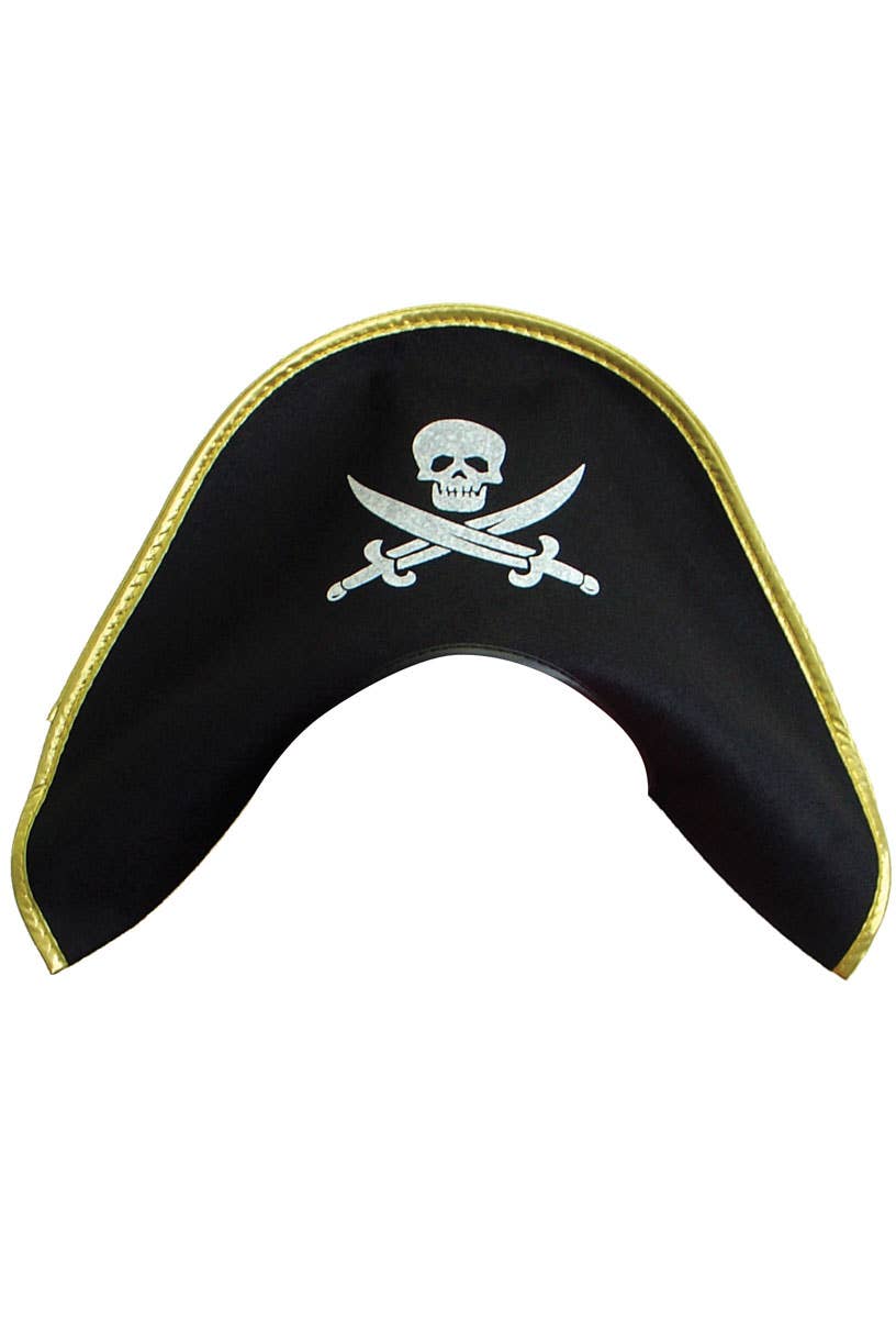 Colonial Style Adult's Black Pirate Costume Hat