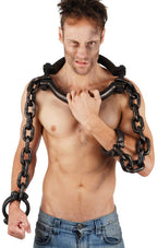 Rusty Bronze Neck and Wrist Shackles Costume Accessory