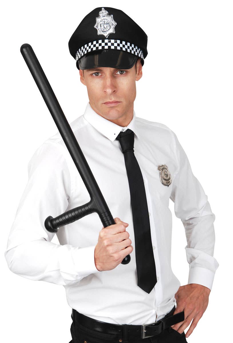 Police Officer Black Plastic Baton | Black Baton Costume Accessory