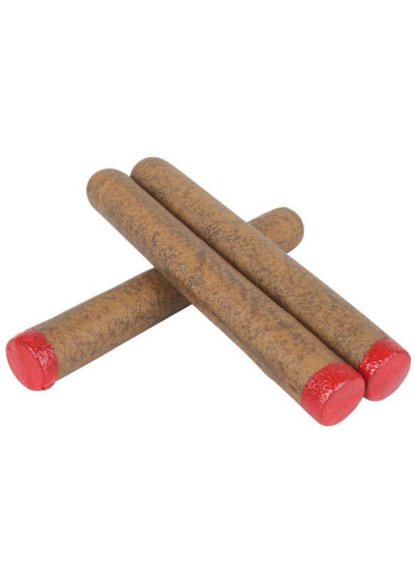 3 Pack of 14cm Novelty Costume Cigars with Red Tips - Main View