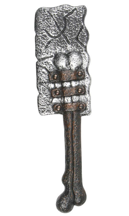 Silver Plastic Viking Cleaver Costume Weapon with Bone Handle