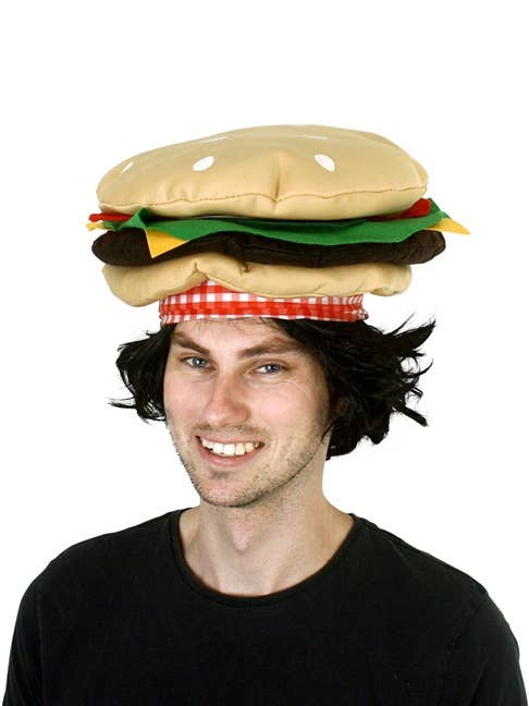 Funny Hamburger Hat for Adults Main Image
