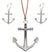 Anchor Necklace and Earrings Jewellery Set Sailor Costume Accessory - Main Image