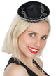 Adult's Mini Black and Silver Sombrero Costume Hat