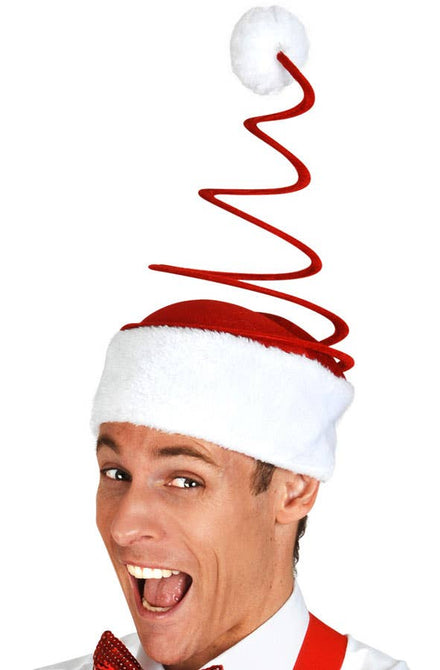 Novelty Red Spiral Christmas Costume Hat