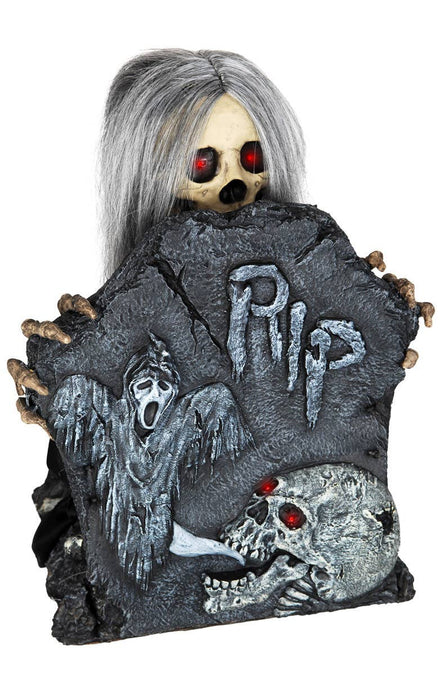 Animated Movement, Lights and Sound Tombstone Halloween Decoration