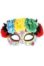 Deluxe Rainbow Sugar Skull Masquerade Mask