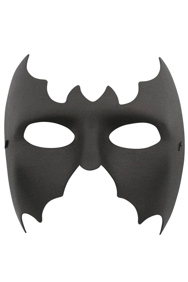 Basic Mens Black Wet Look Batman Costume Party Mask - Main Image