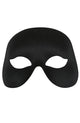 Black Plastic Half Face Masquerade Mask with Elastic
