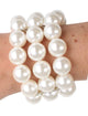 Vintage 1920s Style Faux White Pearls Costume Bracelet