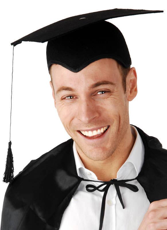 Mortar Felt Board Hat Adult Black