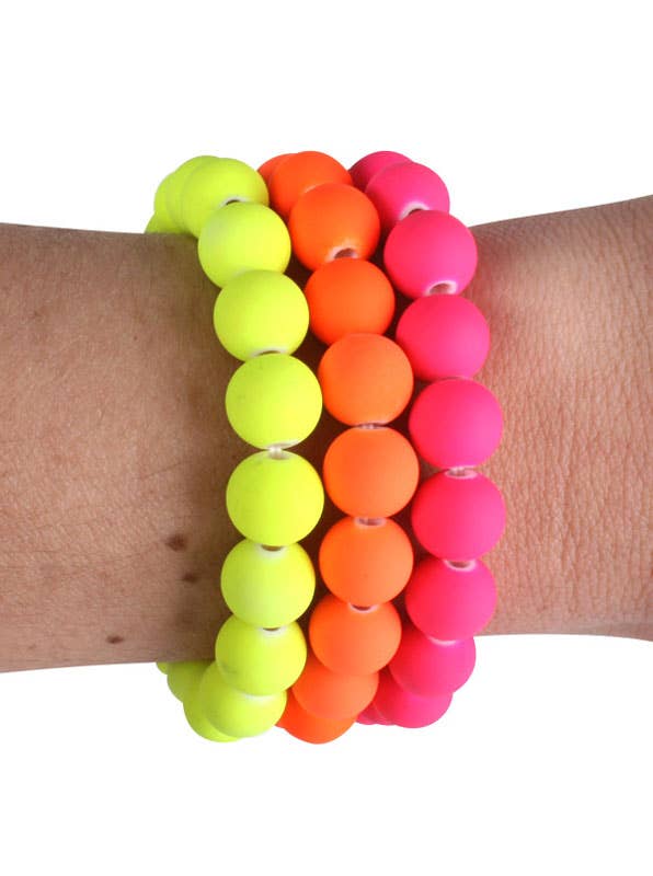 80s Fashion for Women Neon Bracelets 1980's Costumes Accessory - Main Image