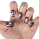 Black Glitter Spiderweb Fake Nails Halloween Accessory