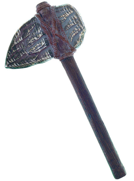 Silver Stone Prehistoric Caveman Axe Costume Weapon