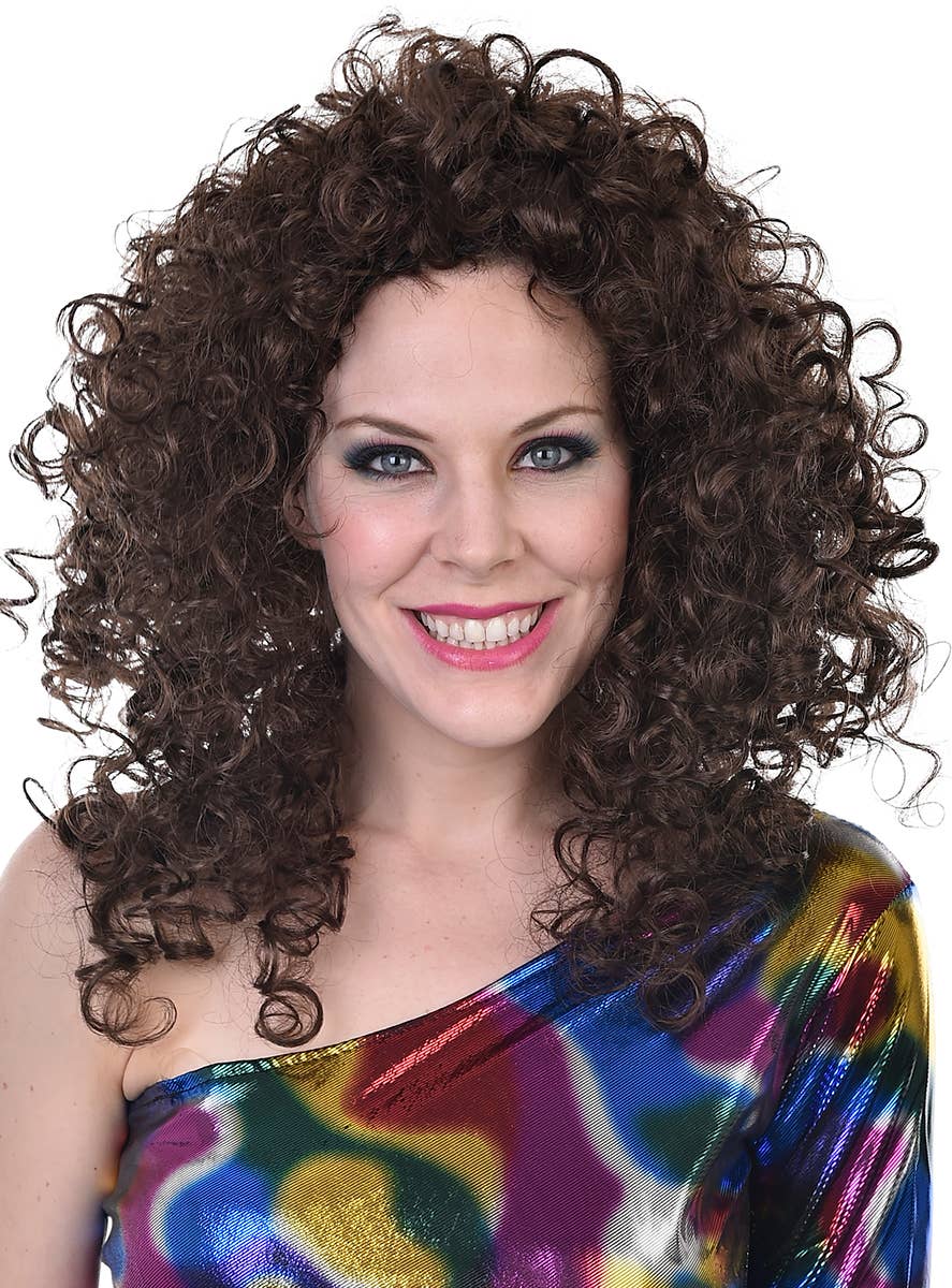 Adult Women's 70s Disco Fever Black Cherry Wig main image 1