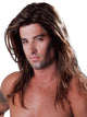 Long Brown Men's Fabio Costume Wig