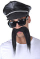 Men's Novelty Bad Biker Black Costume Moustache Main Image
