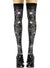 Image of Thigh High Black and White Spider Web Halloween Stockings
