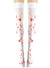 Image Of Blood Splatter Women's White Thigh High Halloween Stockings