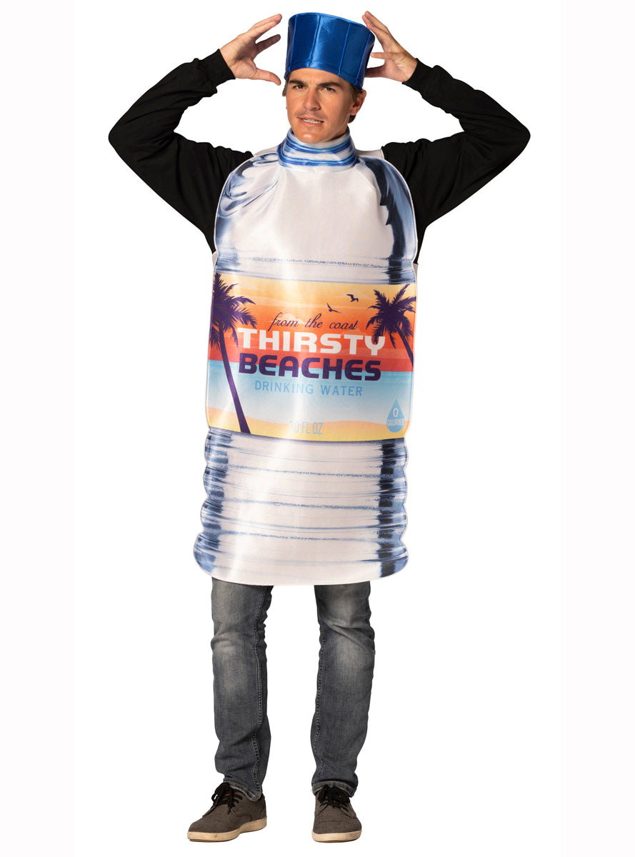 Thirsty Beaches Adults Plastic Water Bottle Costume - Alternative Image 2