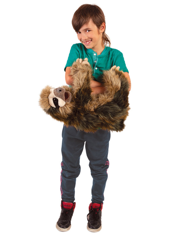 Three Toed Sloth Large Plush Puppet