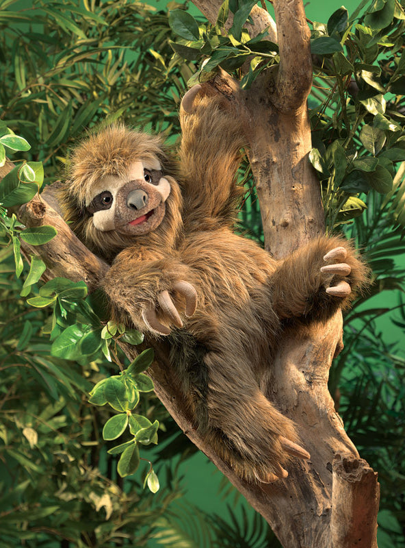 Three Toed Sloth Large Plush Puppet