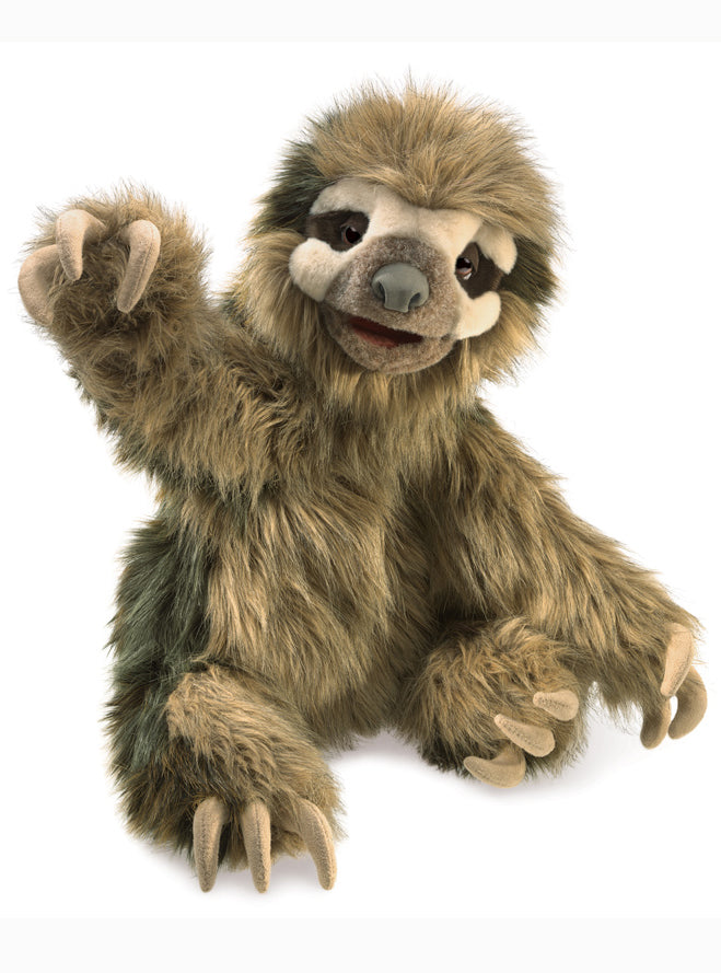 Three Toed Sloth Large Plush Puppet
