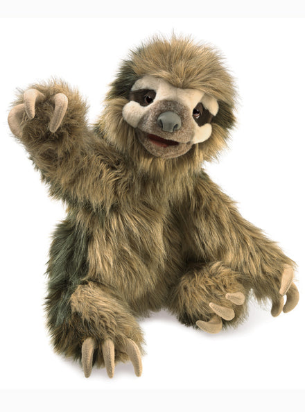 Three Toed Sloth Large Plush Puppet