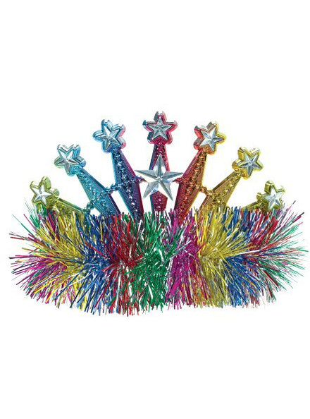 Rainbow Tiara with Rainbow Tinsel