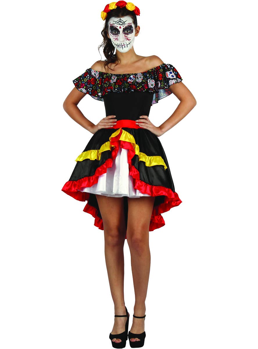 Women's Sexy Day of the Dead Fancy Dress Costume