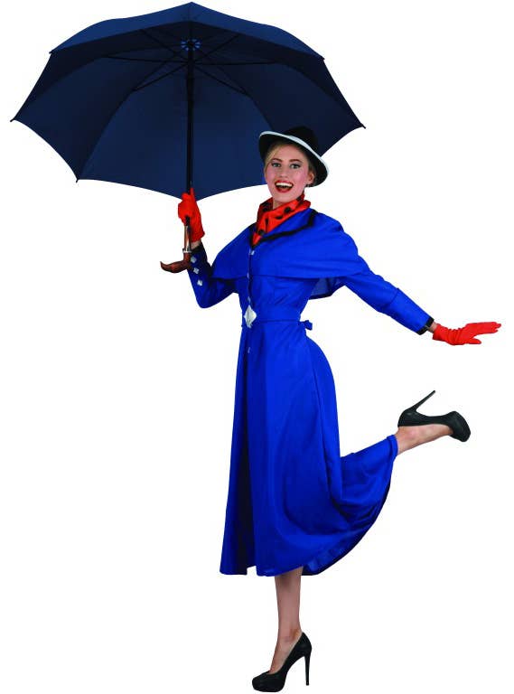 English Nanny Women's Mary Poppins Fancy Dress Costume Main Image