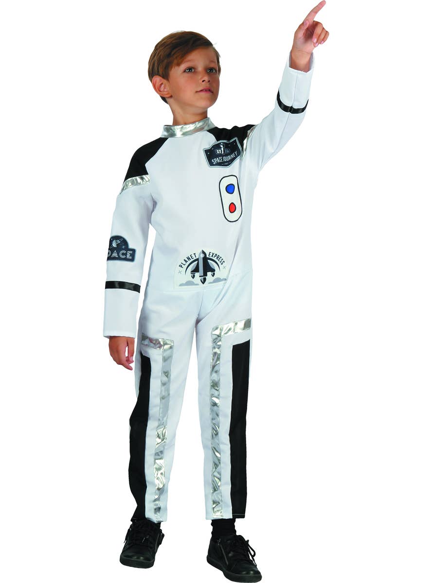 Astronaut Boys White Space Man Costume - Main Image