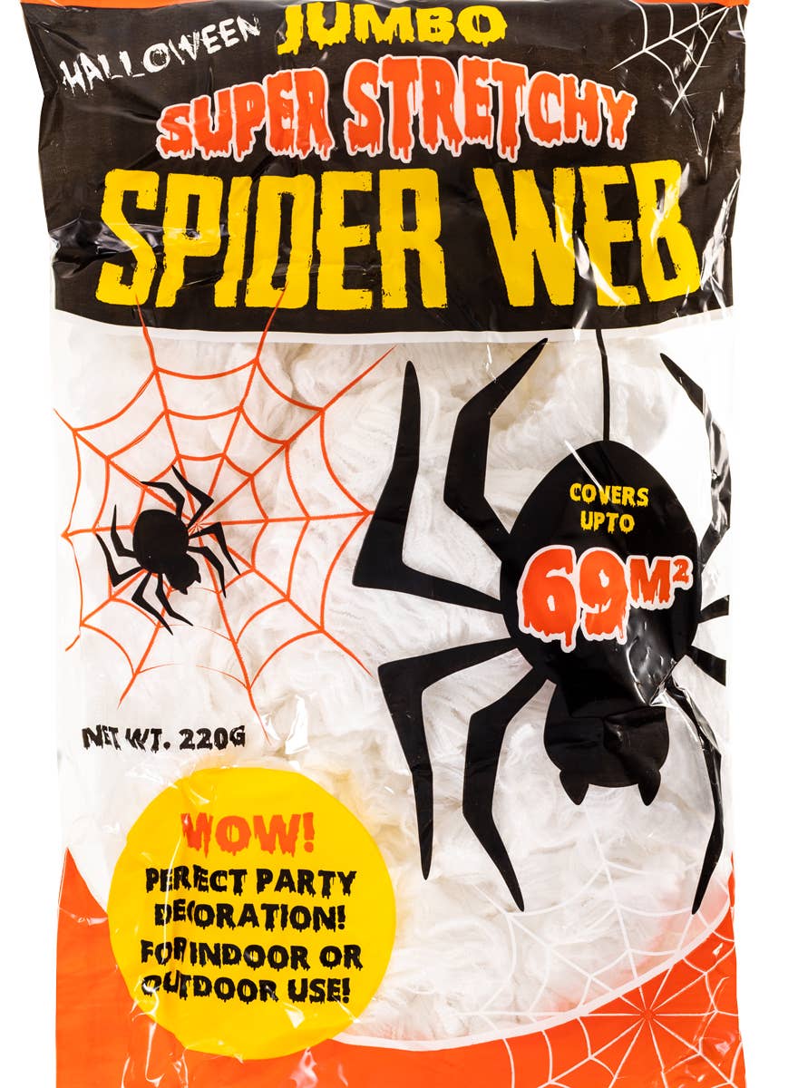 Super Stretchy Jumbo Spiderweb Halloween Decoration