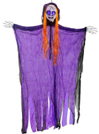 Light Up Purple and Orange Creepy Doll Hanging Halloween Prop - Main Image