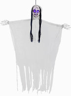 Light Up White Creepy Doll Hanging Halloween Prop
