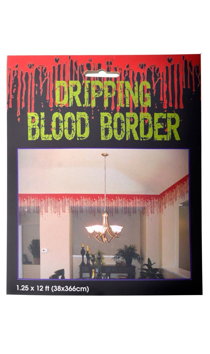 Image of Dripping Blood Halloween Border Decoration