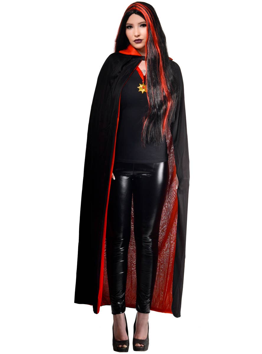 Red and Black Vampire Cape Costume Accessory