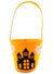 Orange Felt Trick or Treat Bucket with Haunted House