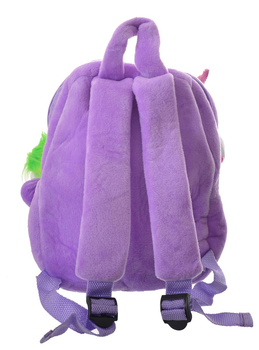 Cute Mini Purple Unicorn Backpack for Kids - Back Image