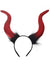 Red Metallic Horns on Headband